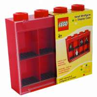 Lego – L005FRA-2 – Accessoire Jeu de Construction – Vitrine Figurines 8 Cases – Rouge – Décoration