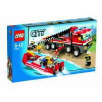 Lego – 7213 – Jeu de Construction – Lego City – Le Camion Tout-terrain et le Bateau des Pompiers